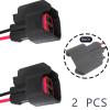 Pack Of 2 Ev6 Ev14 Car Fuel Injector Connector,Fuel Injector Harness Connector With Wire Suitable For Most Cars Parts Black view 3