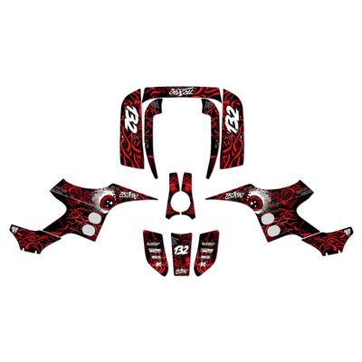 Kalair GFX Graphics Kit for Honda TRX 90 (1993-2005) CORE Series Red 16 Mil - ATV UTV Custom Racing Graphics Stickers Decals Kit, no-plastics