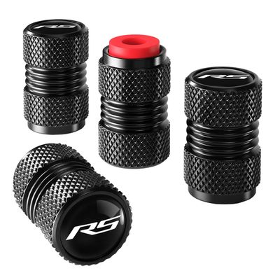 4PCS Tire Valve Stem Caps Compatible with Chevy Camaro RS Auto Accessories, Aluminum Tire Valve Cap Set, Corrosion Resistant, Universal Stem Covers for Cars Trucks Motorcycles SUVs Bikes