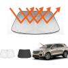 Windshield Sun Shade for Cadillac XT5 Accessories 2017-2024Window Shade Sun Visor Foldable Front Blocks UV Rays &Sun Heat - 210T Material 2 layers, Keep Cooler view 1