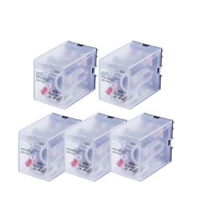 QZLIBEFUD 5PCS Power Relay New Type Frosting Relay HH53P MY3NJ 11Pin AC6V12V/AC24V/AC110V/AC220V 380V Copper Coil(AC110V)