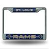 Rico St Louis Football Rams Standard Size Chrome License Plate Frame - It Sparkles! view 1