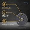 RecPro RV Black USB Charger Outlet | Two USB Ports | LED Indicator | 9-16V Input | 5V Output | 2.4 Amp (Round) view 3