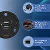 RecPro RV Black USB Charger Outlet | Two USB Ports | LED Indicator | 9-16V Input | 5V Output | 2.4 Amp (Round) view 4