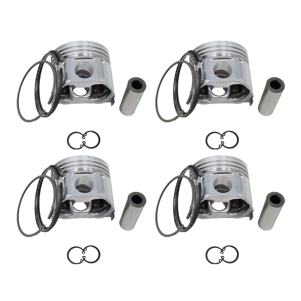 Piston Kits & Rings Set 76.3mm Compatible with 8-94619-747-1 8946197471 Compatible with Isuzu 4FE1 4FA1 Engine Iseki TA290 TA320 TL2900 TL2901 TL3200 TL3201 TL4200 TL4201 Tractor (Pack of 4)