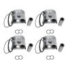 Piston Kits & Rings Set 76.3mm Compatible with 8-94619-747-1 8946197471 Compatible with Isuzu 4FE1 4FA1 Engine Iseki TA290 TA320 TL2900 TL2901 TL3200 TL3201 TL4200 TL4201 Tractor (Pack of 4) view 1