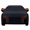 All-weather car cover Compatible with BMW X6 G06 20192024, waterproof full car cover, rainproof, sunproof and windproof outdoor car cover (black orange) view 1