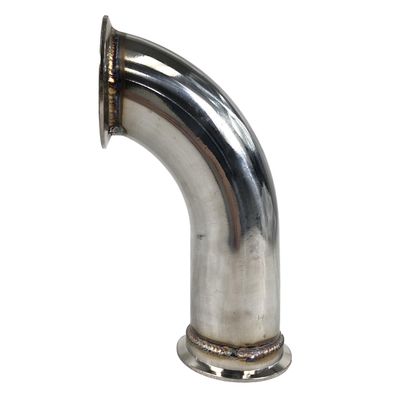 2.5" ID V-Band Turbo Stainless Steel 90 Degree Exhaust Elbow Adapter Piping Flange