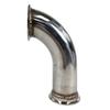 2.5" ID V-Band Turbo Stainless Steel 90 Degree Exhaust Elbow Adapter Piping Flange view 1