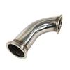 2.5" ID V-Band Turbo Stainless Steel 90 Degree Exhaust Elbow Adapter Piping Flange view 3