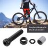 Micro Traders 2pcs 40mm Tubeless Air Valve Alloy Tyre Valve Round Base Small Size Valves for Road Bike Tubeless Valve Stem Black(with Caps) view 2