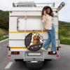 GABSHAIM Custom Name Australian Cattle Tire Cover Funny Dog Paws Polka Dots Tire Wheel Covers Protectors Tyre Covers 15 Inch Style 2 view 4