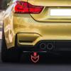 MotorCart Basics 2PCS Heart Shaped Car Handle Straps, Car Warning Rings, Heart Handle Bumper Warning Car Accessory, for Car Bus Subway Interior Exterior Decoration, Refer to Description, Red view 2