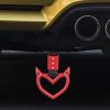 MotorCart Basics 2PCS Heart Shaped Car Handle Straps, Car Warning Rings, Heart Handle Bumper Warning Car Accessory, for Car Bus Subway Interior Exterior Decoration, Refer to Description, Red view 3