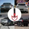 MotorCart Basics 2PCS Heart Shaped Car Handle Straps, Car Warning Rings, Heart Handle Bumper Warning Car Accessory, for Car Bus Subway Interior Exterior Decoration, Refer to Description, Red view 4