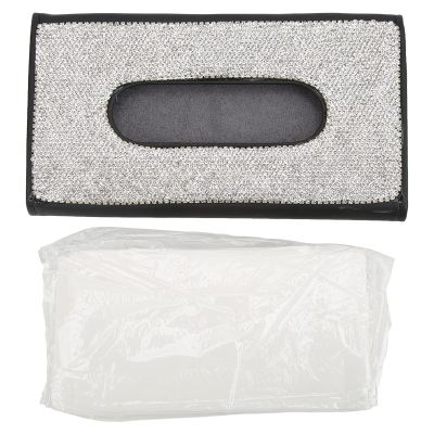 Car Tissue Holder, Tissue Holder in Car Bling Compact Design, Car Visor Tissue Holder Suitable for All Cars