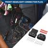 Hihaha Front Headlight Connector Plug for Honda/Inner Male Female Wire Terminal Connector/Waterproof Plastic 1.5mm Series / 1 Set Black 12 Pin view 3