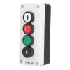 Akozon UpDownStop Control Momentary Switch Station Box for Winch Roller Door, Truck Tail - ABS Shell, Momentary Pushbutton (SGKJ-4N) view 1