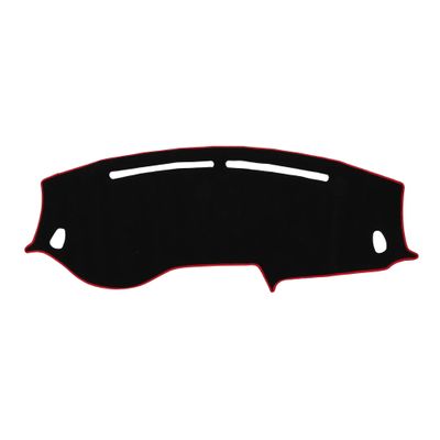 VekAuto Dash Cover Compatible for Hyundai Tucson 2019-2021, Non-Slip Dash Cover Mat Polyester Black, Red Front Dash Cover Mat