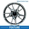 A ABSOPRO 1pc Universal Wheel Center Hub Cap Durable 65mm 2.56" Outside Diameter Vehicle Hub Covers for SUV Truck Automotive Plastic Black view 3