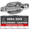 T1A Exterior Front Driver Door Handle, Upgraded Metal - Compatible with 2004-2012 Chevrolet Colorado, 2004-2012 GMC Canyon - All Chrome w/Keyhole - OEM 25875521 view 1