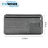 Suede Car Sun Visor Organizer with Multi-Pocket Net Zipper, Glasses Case, Sunglass Holder (Grey) view 2
