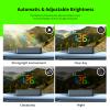 YAOUZICN Car GPS HUD (Head-Up Display) H4 Digital Speedometer with Auto-Dimming, Real-Time Speed and Compass, KM/H Switchable, Windshield Projection Display, Compatible with All Vehicles view 3