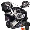 HALYING Bluetooth Modular Motorcycle Helmets DOT Approved Helmets for Adults Motorcycle, Dual Visor Helmets, Built-in Dual Speaker with Microphone, for Adult Men and Women view 1