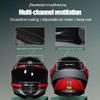 HALYING Bluetooth Modular Motorcycle Helmets DOT Approved Helmets for Adults Motorcycle, Dual Visor Helmets, Built-in Dual Speaker with Microphone, for Adult Men and Women view 4