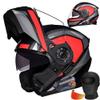 HALYING Bluetooth Modular Motorcycle Helmets DOT Approved Helmets for Adults Motorcycle, Dual Visor Helmets, Built-in Dual Speaker with Microphone, for Adult Men and Women view 1