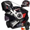 HALYING Bluetooth Modular Motorcycle Helmets DOT Approved Helmets for Adults Motorcycle, Dual Visor Helmets, Built-in Dual Speaker with Microphone, for Adult Men and Women view 1