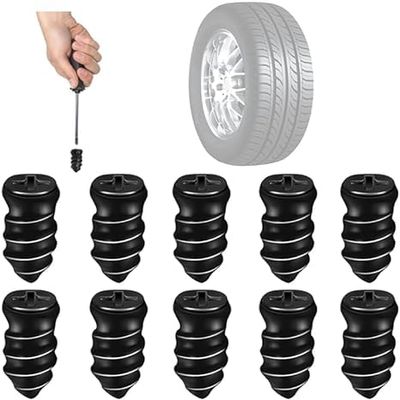 loutlo Tire Repair Rubber Nail, Upgrade Vacuum Tire Mending Nail Tire Plug Kit, Vacuum Tyre Repair Nail Fast Tool Self-Service Tire Repair Nail for Car Motorcycle Fast Tire Repair Tools (Small-10Pcs)