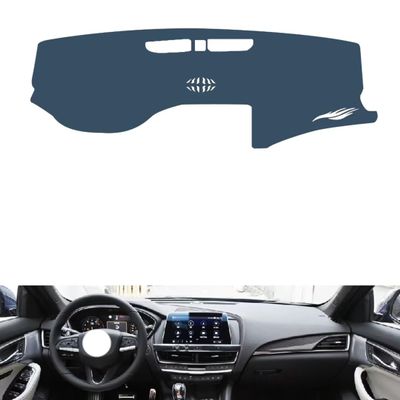 leather dash board cover mat Compatible with Cadillac CT5No warning light 2020-2023, Interior Dash CoversSun protection dashboard cover-blue