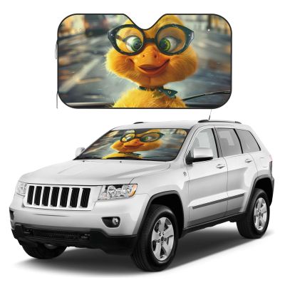 MotorCart Basics Duck Print Car Windshield Sunshade Foldable Reflective Sun Shade Blocks Uv Rays,51X27IN, Small, OIDF159