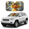 MotorCart Basics Duck Print Car Windshield Sunshade Foldable Reflective Sun Shade Blocks Uv Rays,51X27IN, Small, OIDF159 view 1