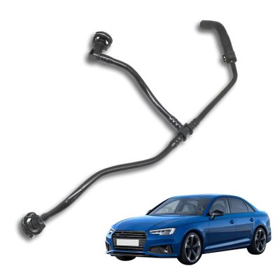 ATUOTPO Radiator Overflow Hose Cooling Breathe Tube, 8W0121081AN Fit for Audi A4 2017-2020 A4 Quattro 2017-2021 A5 Quattro 2018-2020 A5 Sportback 2018-2020 Coolant Expansion Tank Bypass Line #