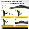 DOGTAIL 28"+ 14" Wiper Blades for Toyota Corolla 2020-2025 Honda Fit 2009-2020 Hyundai Elantra 2011-2020, Premium All Season Automotive Replacement OEM Windshield Wiper Blades for My Car J-Hook view 2
