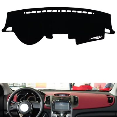 Non-slip anti-glare dash cover Compatible with KIA SHUMA 2010-2013, premium leather (black)