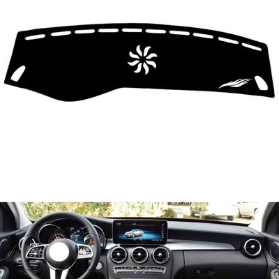 Non-Slip Anti-Glare Dash Cover Compatible with Mercedes GLC W253 2016-2022, Premium Leather (Black)