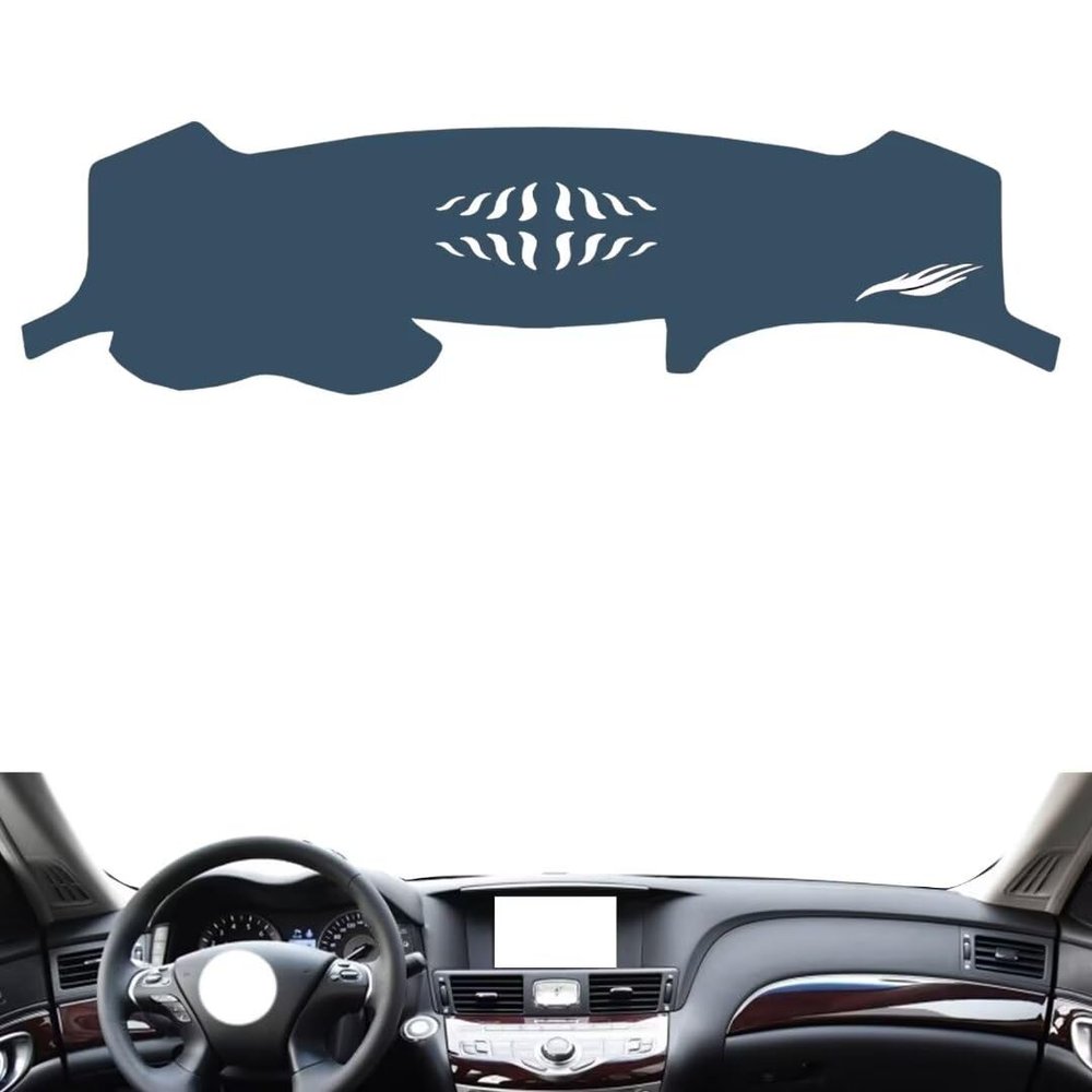 leather Compatible with Infiniti Q70L, sun-proof and dust-proof dashboard cover(blue)