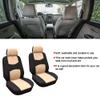 aqxreight Universal Car Front Seat Protective Cover Set Interior Decoration All Seasons Easy Clean Exquisite Design 4pcs Full Set Cloth Material (Beige+Black) view 2