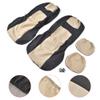 aqxreight Universal Car Front Seat Protective Cover Set Interior Decoration All Seasons Easy Clean Exquisite Design 4pcs Full Set Cloth Material (Beige+Black) view 4