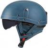 Motorcycle Leather Half Helmet Vintage Open Face Helmet DOT Approved Jet Helmet Removable Thermal Bib Retractable Visor Half Face Helmet Skull Cap Moped Scooter (G,Large) view 1