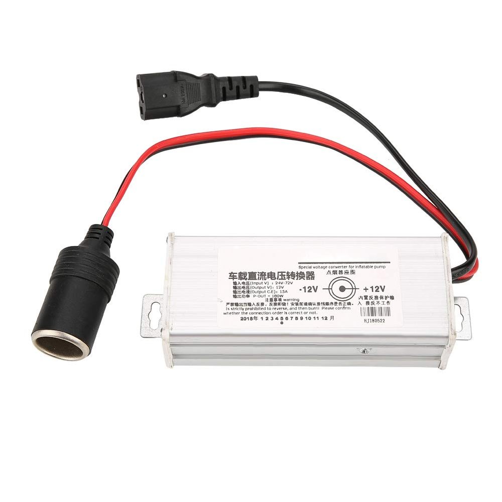 Car Power Converter Module Efficient 15A Output Aluminum Alloy Shell and Female Cigarette Lighter 201g Package Weight for Electromobile Usage