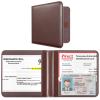 CoBak Car Registration and Insurance Holder - Vehicle Glove Box Car Organizer, Auto Truck Comparment Accessories Case for Essential Document, Driver License, Cards (Deep Brown) view 1