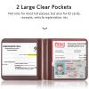 CoBak Car Registration and Insurance Holder - Vehicle Glove Box Car Organizer, Auto Truck Comparment Accessories Case for Essential Document, Driver License, Cards (Deep Brown) view 2