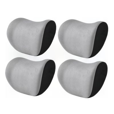 LXQTAO Car Interior Accessories: Plush Suede Neck and Lumbar Support Pillows for Comfortable and Safe Driving (4, Grey)