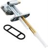 MotorCart Basics BXTech Fuel Petcock ShutOff Valve for TT250 YZ400F Grizzly 350 400 450 YFM450D Kawasaki KLF300 Suzuki Quadsport Z400 LTZ400 Banshee 350 YFZ350, sliver view 2