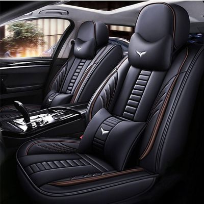 Niscarda for Toyota Camry 2004-2026 Seat Covers, Nappa Leather Waterproof Anti-Slip Easy to Install Seat Protector (Black&Coffee, Full Set)