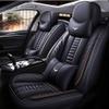Niscarda for Toyota Camry 2004-2026 Seat Covers, Nappa Leather Waterproof Anti-Slip Easy to Install Seat Protector (Black&Coffee, Full Set) view 1